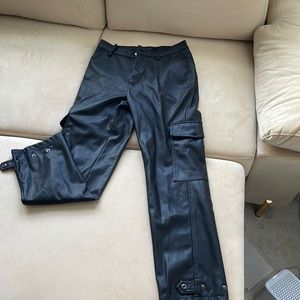 Black leather pants